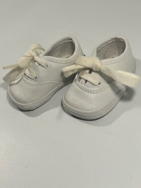 Newborn Infant Keds White Lace-Up Sneakers Size 0 Classic Shoes